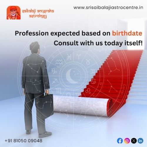 Curious what career path your birthdate suggests for you? Sri Sai Balaji Anugraha, an astrology expert, will analyze astrological hints and unveil the ideal career route for you. Consult with us today itself! 

🌐 View our website: https://www.srisaibalajiastrocentre.in/

☎️ Contact Us Today: +91 8105009048